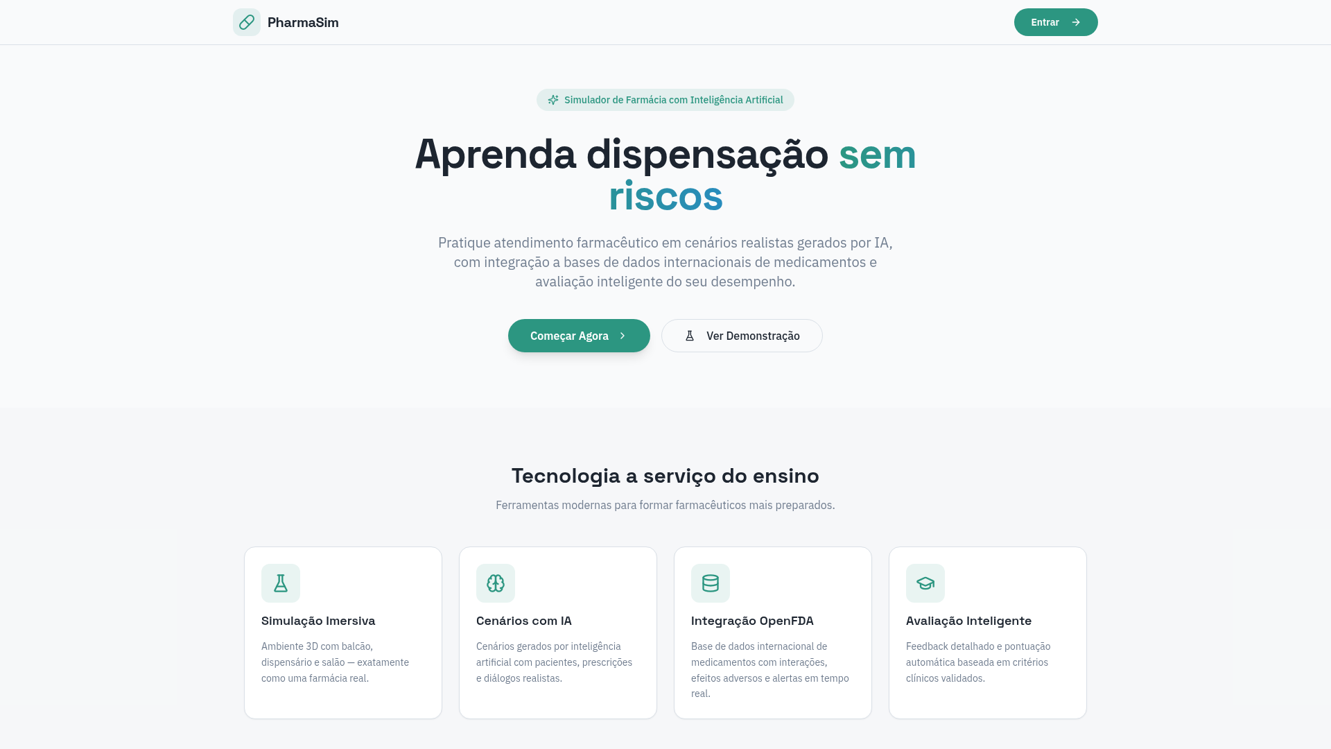 PharmaSim — Simulador de Dispensação Farmacêutica