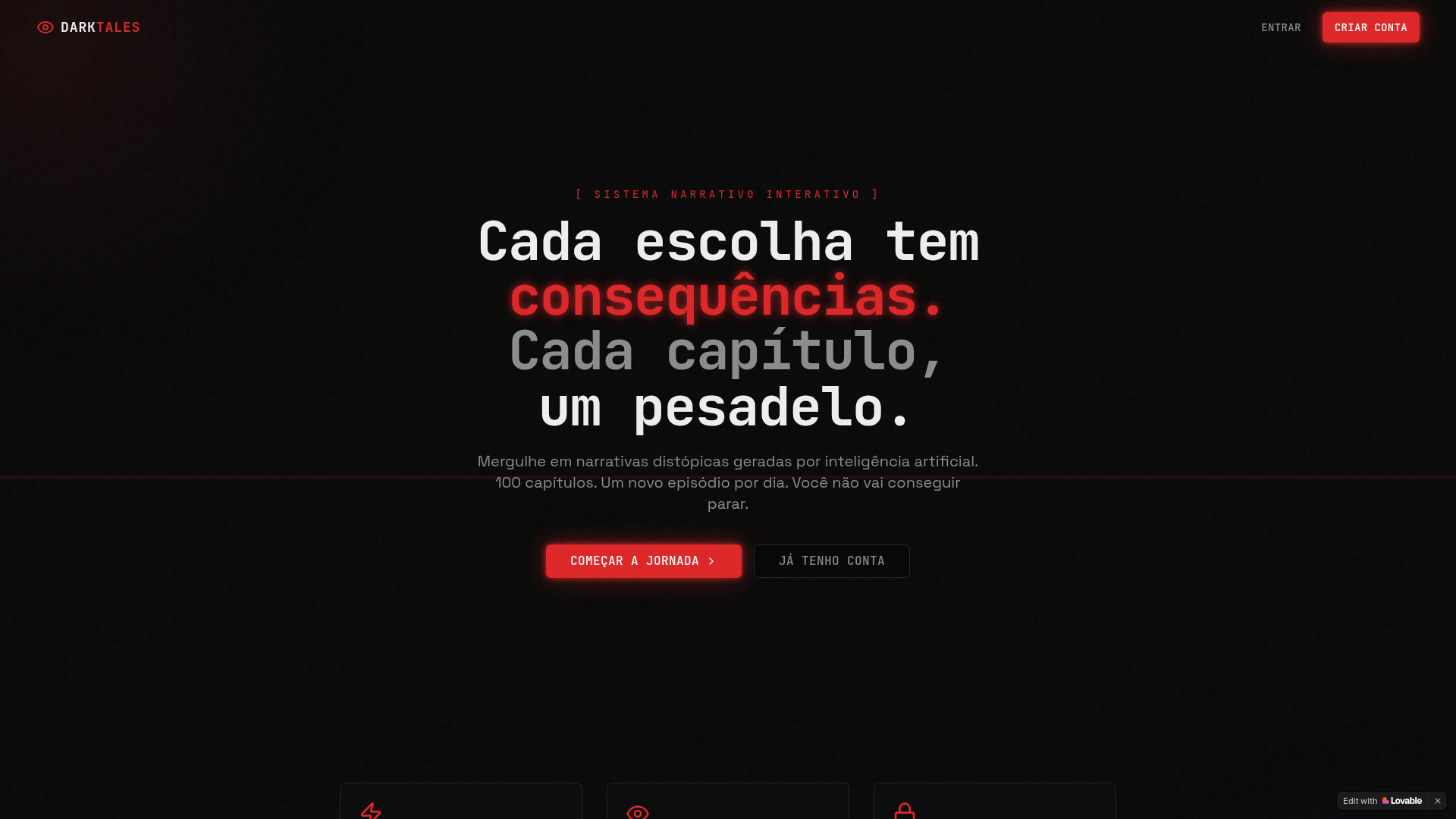 DarkTales — Narrativas Interativas
