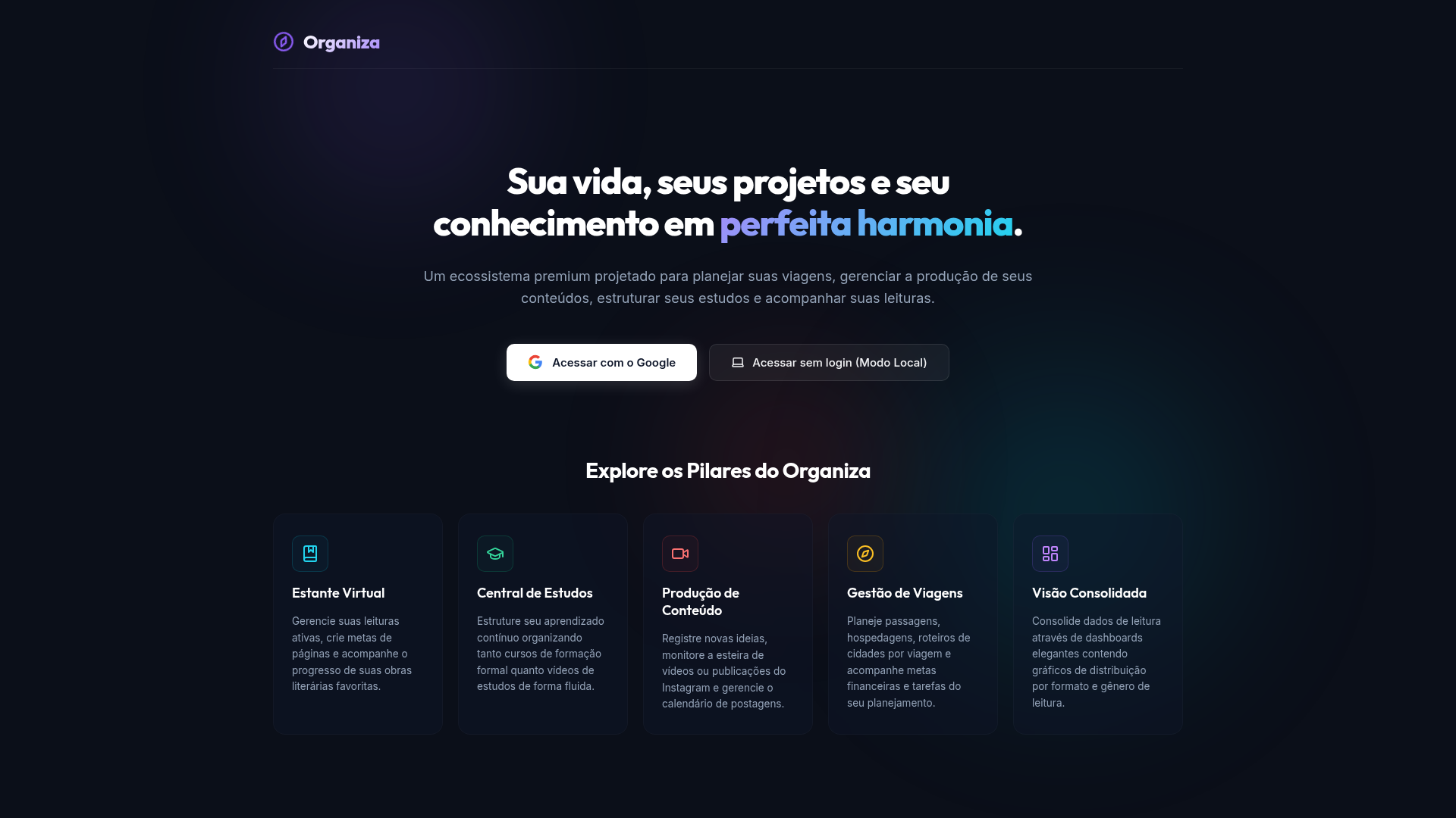 Organiza - Estante Virtual & Leituras